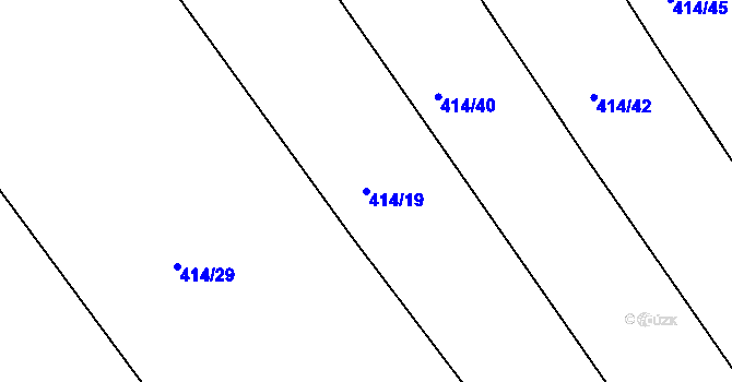 Parcela st. 414/19 v KÚ Milíčeves, Katastrální mapa