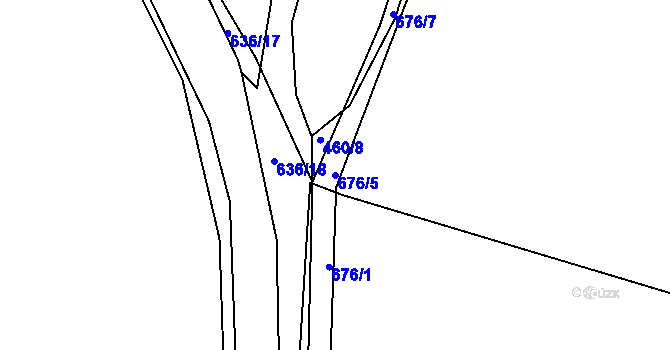 Parcela st. 676/5 v KÚ Milíčeves, Katastrální mapa