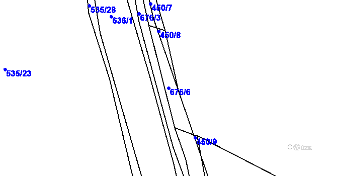 Parcela st. 676/6 v KÚ Milíčeves, Katastrální mapa