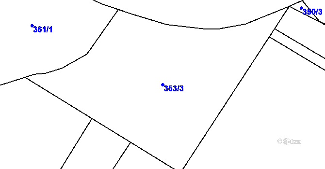 Parcela st. 353/3 v KÚ Slatiny, Katastrální mapa