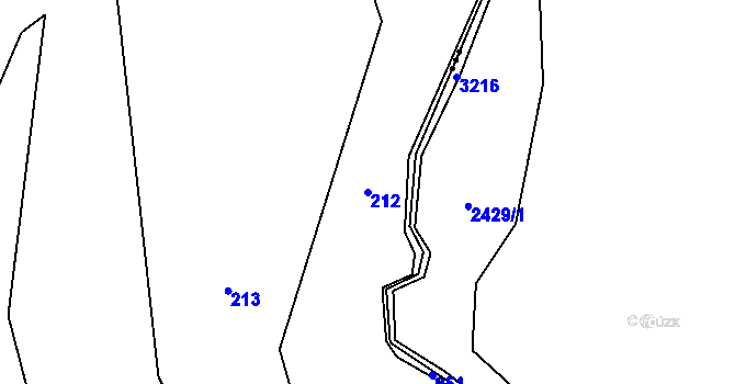 Parcela st. 212 v KÚ Slavče u Trhových Svinů, Katastrální mapa