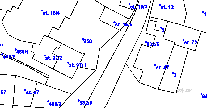 Parcela st. 459 v KÚ Slavče u Trhových Svinů, Katastrální mapa