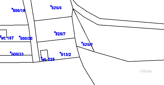 Parcela st. 525/2 v KÚ Slavče u Trhových Svinů, Katastrální mapa