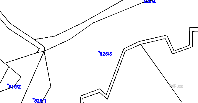 Parcela st. 525/3 v KÚ Slavče u Trhových Svinů, Katastrální mapa