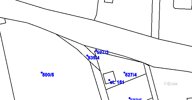 Parcela st. 527/3 v KÚ Slavče u Trhových Svinů, Katastrální mapa