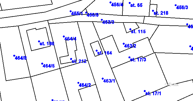 Parcela st. 164 v KÚ Slavče u Trhových Svinů, Katastrální mapa