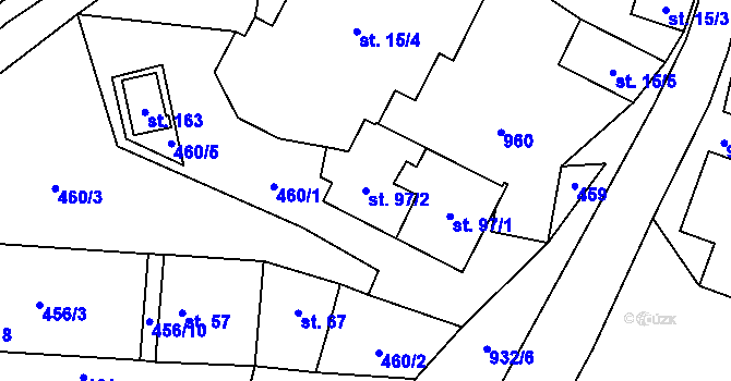 Parcela st. 97/2 v KÚ Slavče u Trhových Svinů, Katastrální mapa
