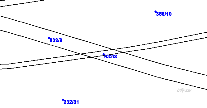 Parcela st. 932/8 v KÚ Slavětín u Načeradce, Katastrální mapa