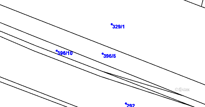 Parcela st. 396/5 v KÚ Zdiměřice u Načeradce, Katastrální mapa