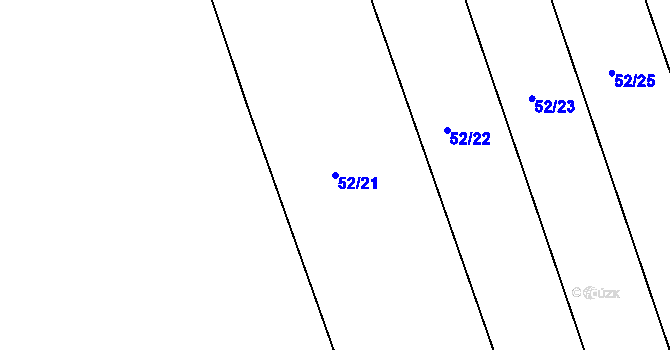 Parcela st. 52/21 v KÚ Kystra, Katastrální mapa
