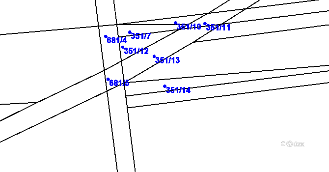 Parcela st. 351/14 v KÚ Slavětín nad Ohří, Katastrální mapa