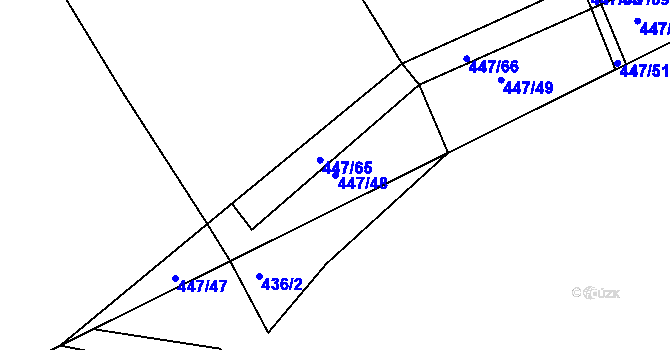 Parcela st. 447/48 v KÚ Slavětín nad Ohří, Katastrální mapa