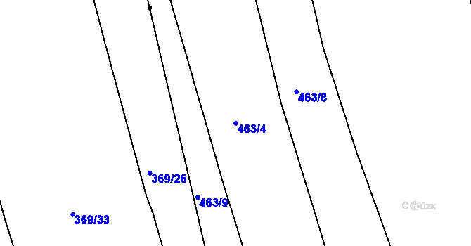 Parcela st. 463/4 v KÚ Slavětín nad Ohří, Katastrální mapa