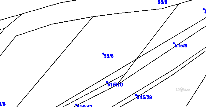 Parcela st. 55/6 v KÚ Slavětín u Litovle, Katastrální mapa