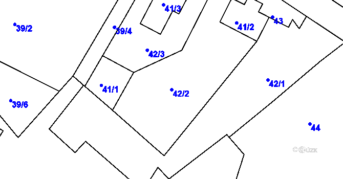 Parcela st. 42/2 v KÚ Slavětín nad Metují, Katastrální mapa