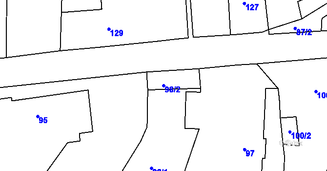 Parcela st. 98/2 v KÚ Slavětín nad Metují, Katastrální mapa