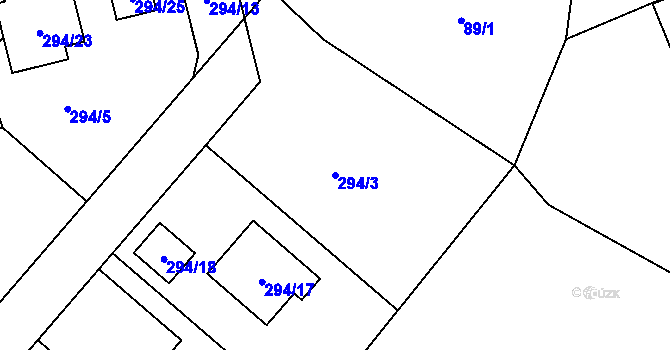 Parcela st. 294/3 v KÚ Slavětín nad Metují, Katastrální mapa