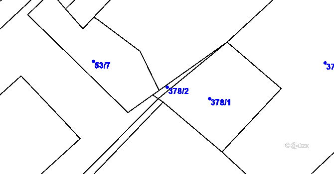 Parcela st. 378/2 v KÚ Slavětín nad Metují, Katastrální mapa