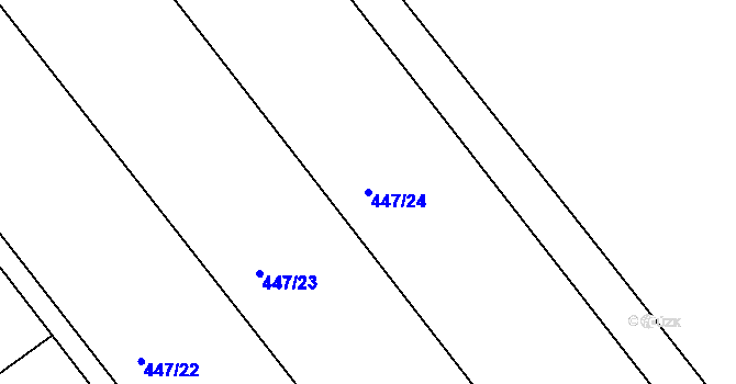 Parcela st. 447/24 v KÚ Slavětín nad Metují, Katastrální mapa