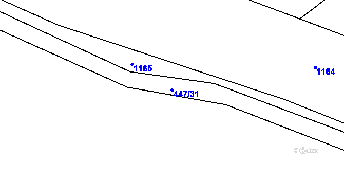 Parcela st. 447/31 v KÚ Slavětín nad Metují, Katastrální mapa