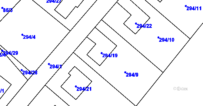 Parcela st. 294/19 v KÚ Slavětín nad Metují, Katastrální mapa