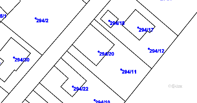 Parcela st. 294/20 v KÚ Slavětín nad Metují, Katastrální mapa