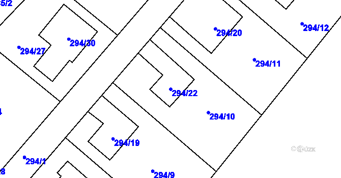 Parcela st. 294/22 v KÚ Slavětín nad Metují, Katastrální mapa