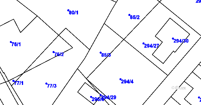 Parcela st. 85/3 v KÚ Slavětín nad Metují, Katastrální mapa