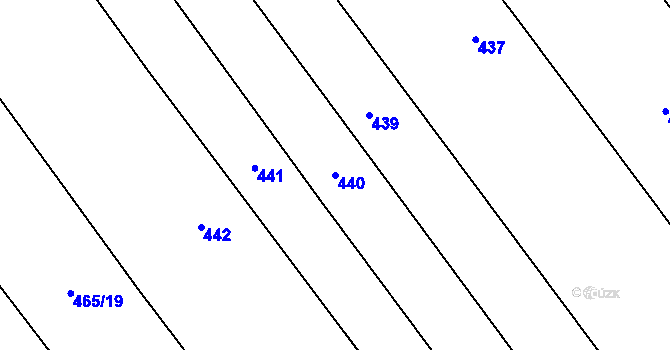 Parcela st. 440 v KÚ Hrádek na Vlárské dráze, Katastrální mapa