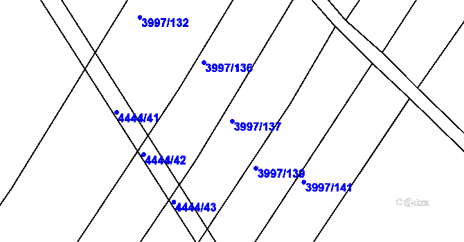 Parcela st. 3997/137 v KÚ Slavičín, Katastrální mapa