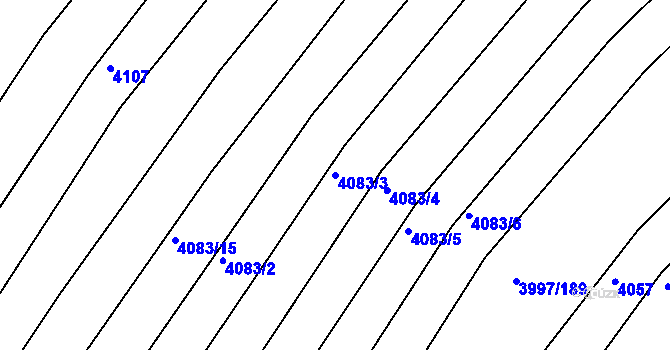 Parcela st. 4083/3 v KÚ Slavičín, Katastrální mapa