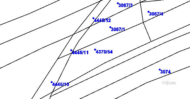 Parcela st. 4370/54 v KÚ Slavičín, Katastrální mapa