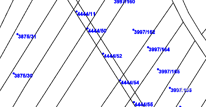 Parcela st. 4444/52 v KÚ Slavičín, Katastrální mapa