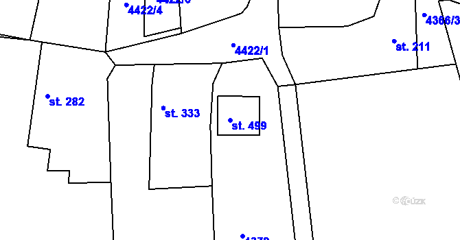 Parcela st. 499 v KÚ Slavičín, Katastrální mapa