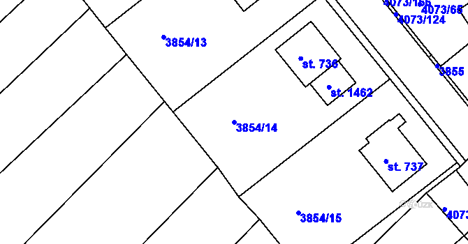 Parcela st. 3854/14 v KÚ Slavičín, Katastrální mapa