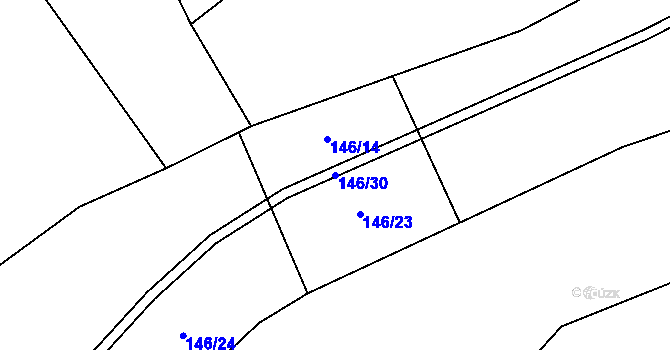 Parcela st. 146/30 v KÚ Okrašovice, Katastrální mapa