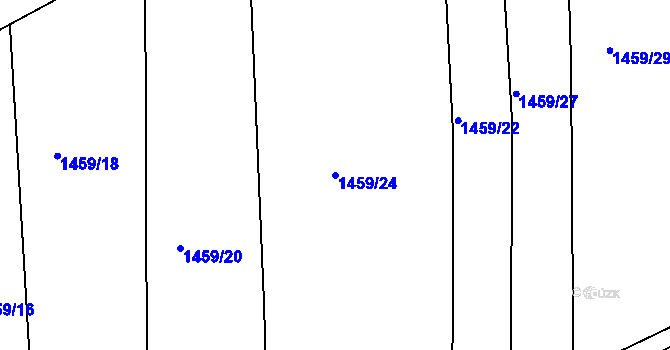 Parcela st. 1459/24 v KÚ Slavkov u Opavy, Katastrální mapa