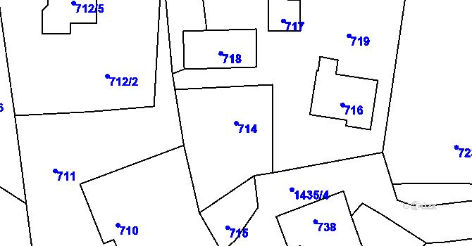 Parcela st. 714 v KÚ Slavkov u Opavy, Katastrální mapa