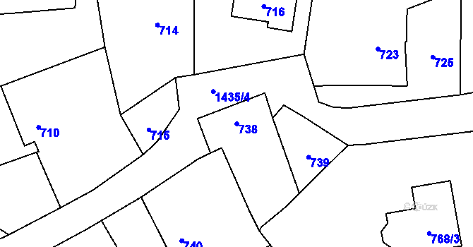 Parcela st. 738 v KÚ Slavkov u Opavy, Katastrální mapa