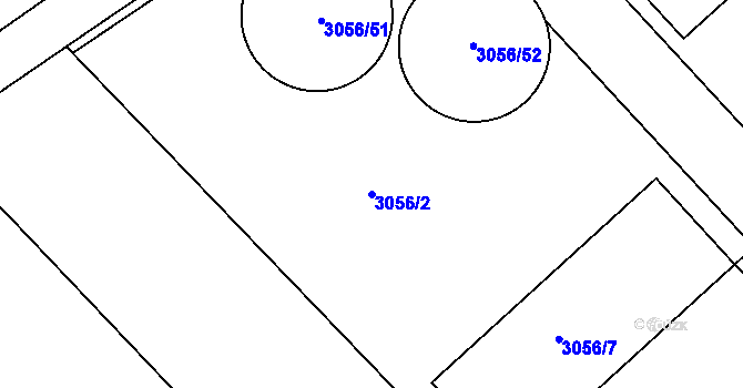 Parcela st. 3056/2 v KÚ Slavkov u Brna, Katastrální mapa