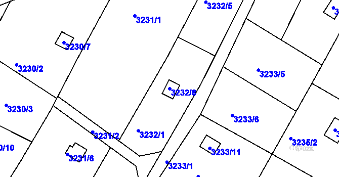 Parcela st. 3232/8 v KÚ Slavkov u Brna, Katastrální mapa