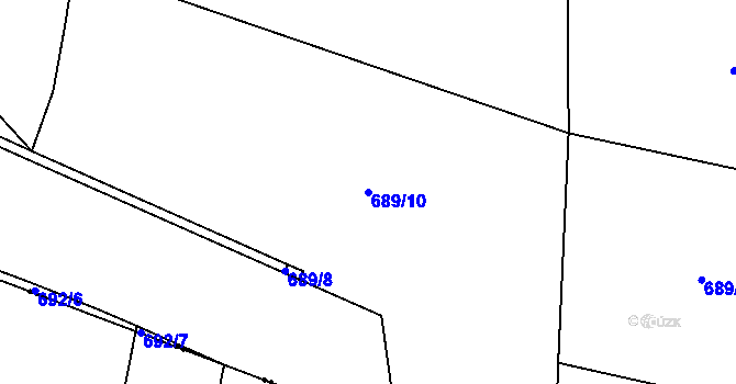 Parcela st. 689/10 v KÚ Slavkovice, Katastrální mapa