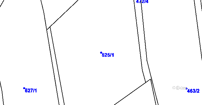 Parcela st. 525/1 v KÚ Slavníč, Katastrální mapa