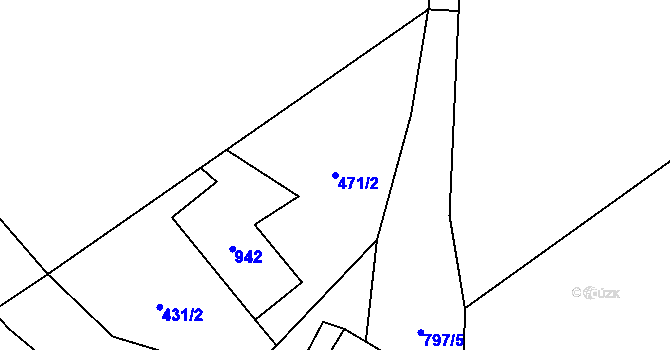 Parcela st. 471/2 v KÚ Maříž, Katastrální mapa