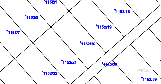Parcela st. 1152/20 v KÚ Maříž, Katastrální mapa