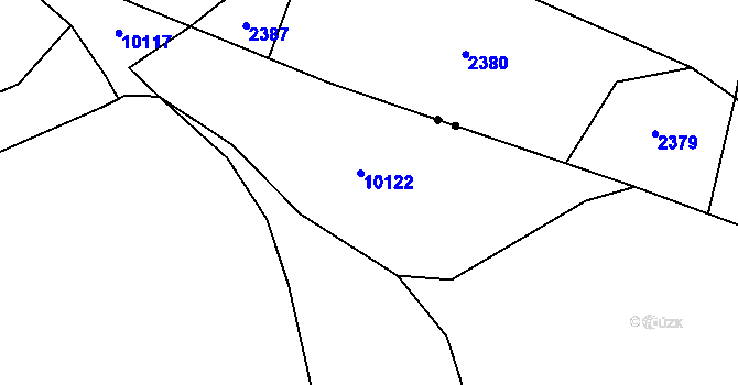 Parcela st. 1396/1 v KÚ Slavonice, Katastrální mapa