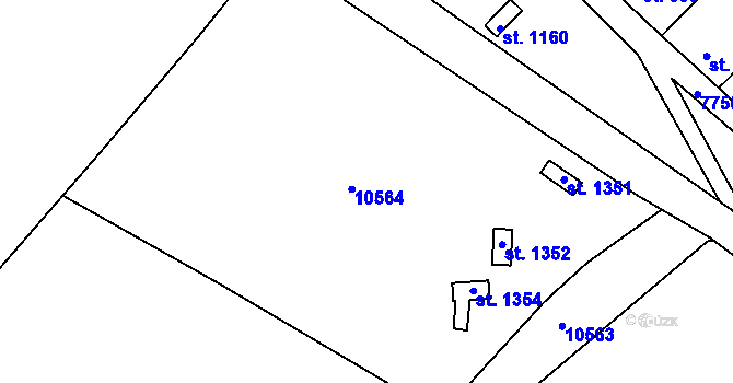 Parcela st. 7184/1 v KÚ Slavonice, Katastrální mapa