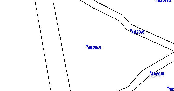 Parcela st. 4820/3 v KÚ Slavonice, Katastrální mapa