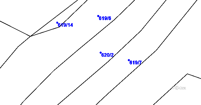 Parcela st. 620/2 v KÚ Vlastkovec, Katastrální mapa