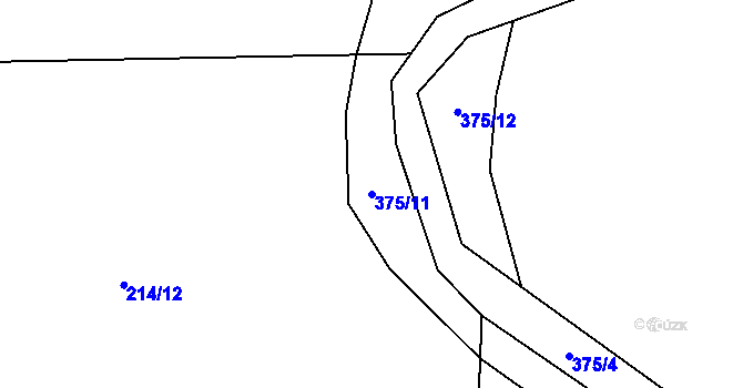 Parcela st. 375/11 v KÚ Slemeno v Podkrkonoší, Katastrální mapa